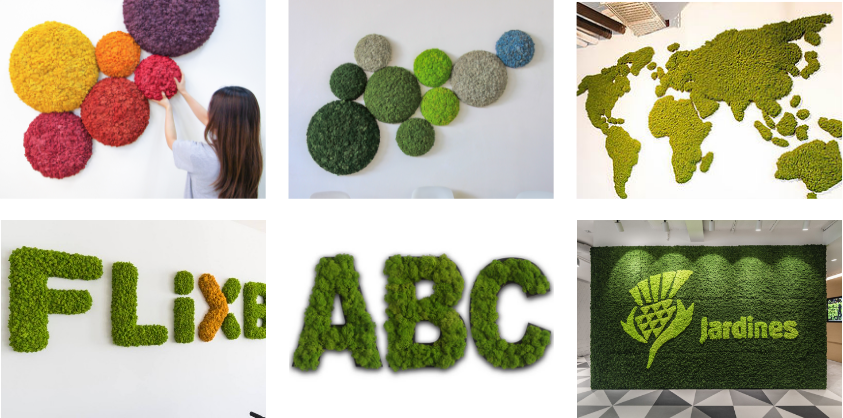 3D пана с декоративен мъх