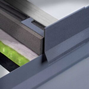BORDERTEC BHS perimeter profiles for terraces and balconies for 2 cm paving tiles.